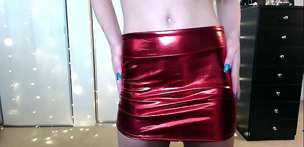  Shiny Red Skirt Addict Femdom JOI Tease Part 1 - Part 2 at hotporntubexxx.com